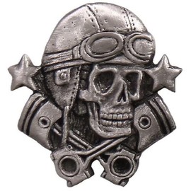 Skull Pistons Cross V-Twin Jacket Vest Hat Chopper Biker Pin