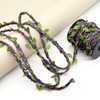 33ft Waxed Twine with Green Leaves, 3-ply Waxed Cord, Artificial