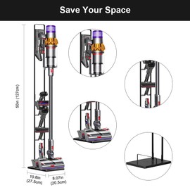 Foho Vacuum Stand Compatible for Dyson V15 V11 V10 V8 V7 V6, Metal Storage Bracket Stand Holder Compatible for Dyson Handheld DC30 DC31 DC34 DC35 DC58 DC59 DC62 Cordless Vacuum Cleaners & Accessories