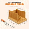 UTOPPI Bread Slicer for Homemade Bread, Foldable Bamboo Cutter with