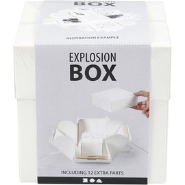 Creativ 25379 Explosion Box Size 7 x 7 x 7.5 cm + 12 x 12 x 12 cm Ecru, Beige