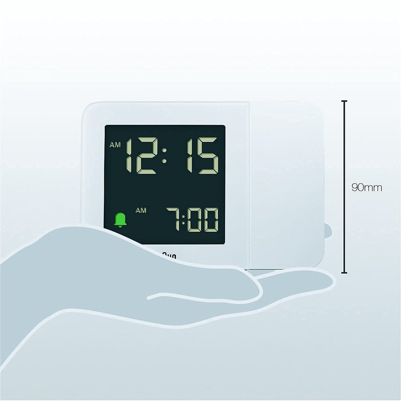 Braun Digital Projection Alarm Clock with 4 Backlight Options, Negative