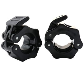 Tioamy Barbell Clamps Dumbbell Spinlock Collars Clips for Standard Weight Lifting Dumbbell Barbell Bar Quick Release Lock Professional Buckle 1 Pair 25 mm