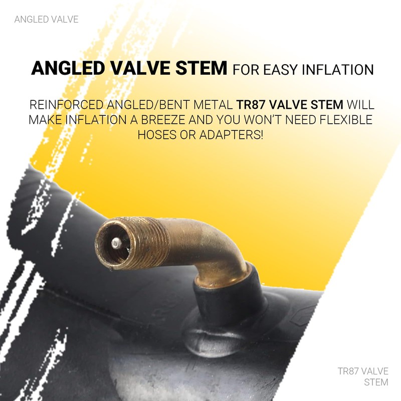 4.10/3.50-4 Heavy Duty Replacement Inner Tube with TR-87 Bent Valve