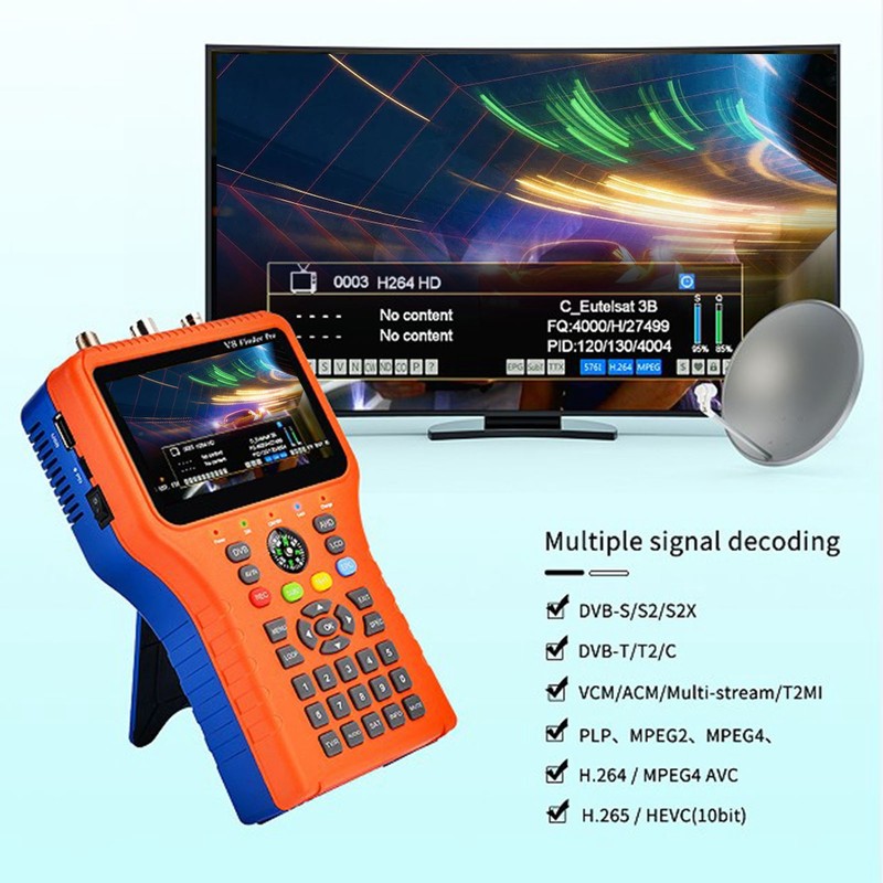 Satellite Finder V8 FINDER PRO2 FTA DVB S2 S2X Signal