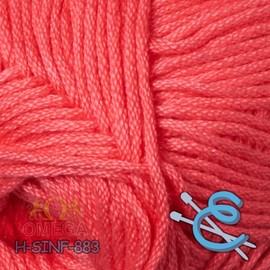 Hilaza Sinfonía, Marca Omega, Madeja con 100g de 212m - Coral