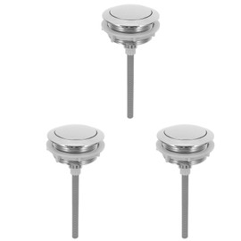 ARTIBETTER Pack of 3 Water Tank Single Button Replacement Toilet Flush Button Parts for Toilet Cisterns with Push Button Assembly Kit Toilet Flush Button Single Button Flush Water Container Tie Rod