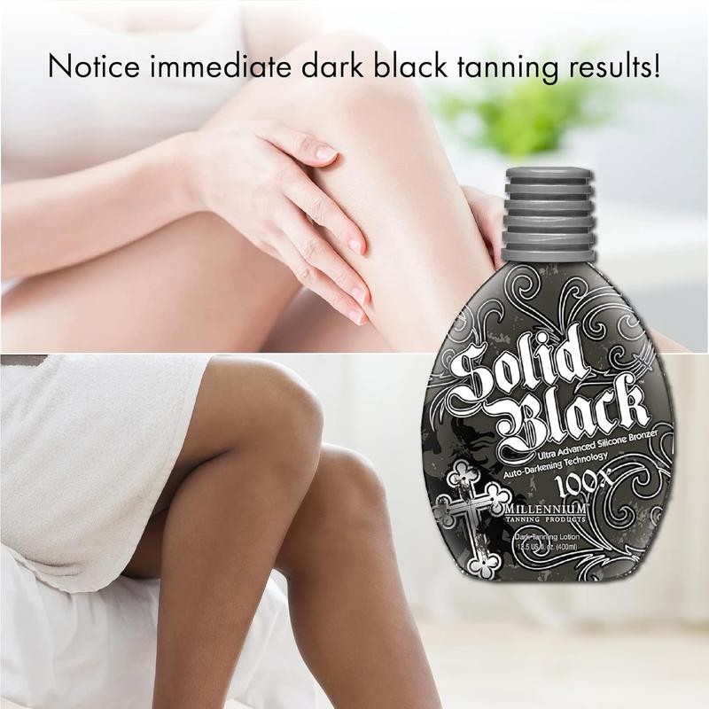 Millennium Tanning Solid Black 100X Tanning Lotion – Advanced Silicone