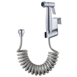 Hand Held Bidet Sprayer - Stainless Steel Sprayer Shattaf Toilet Bidet Shower Head for Bathroom Sink or Toilet - with 59in ABS Flexible Telescopic Shower Hose and Bracket Holder