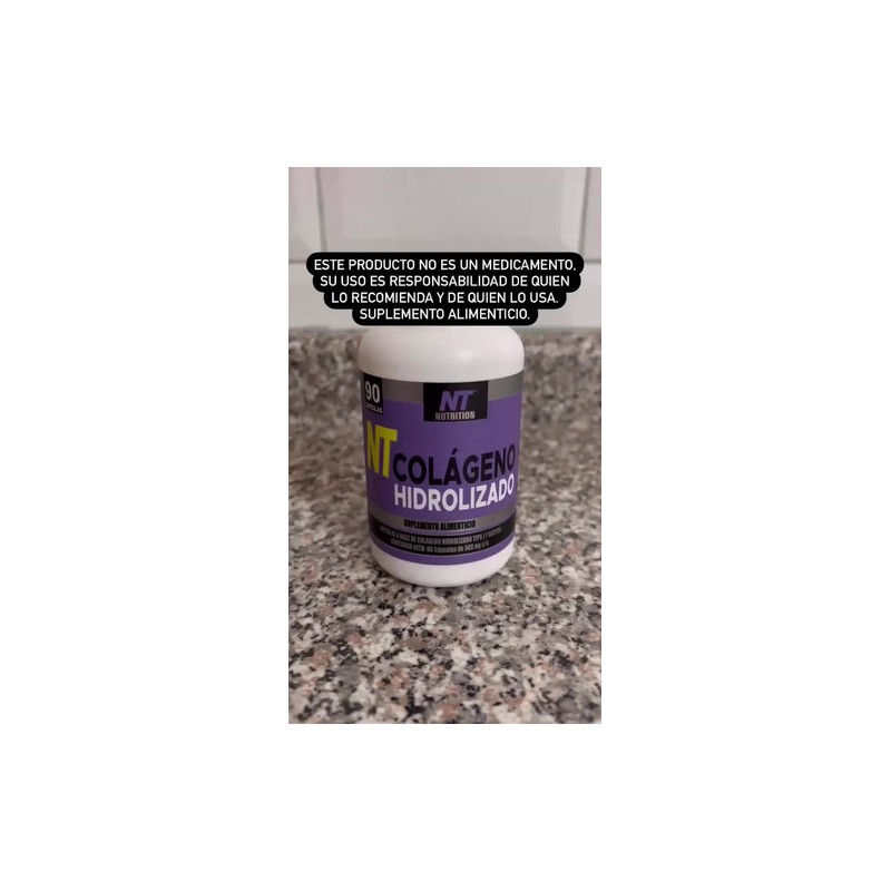 Colageno Hidrolizado. 90 Caps. Nt Nutrition. Sabor Natural