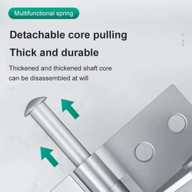 Zicobox 2-Pack 4-Inch Automatic Self-Closing Door Hinges – Heavy-Duty Spring Hinges for Wooden Doors, 90-Degree Positioning (Black)