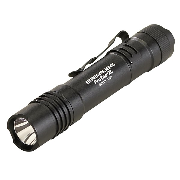 Streamlight 88031 ProTac 2L 350-Lumen EDC Professional Flashlight with CR123A Batteries, and Holster, Black, Clear Retail Packaging
