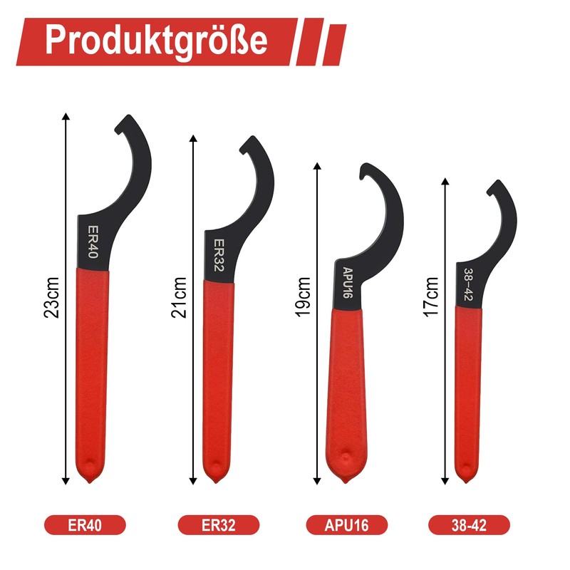 GWAEPU Detacheur Hook Wrench Set of 4 Adjustable Thread Wrench