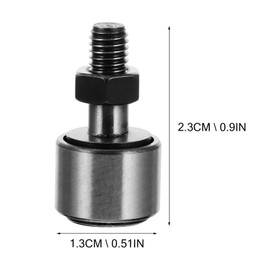 TEHAUX 12pcs Steel Cam Follower, Bolt-Type Steel Needle Roller Bearings Cam Follower for Automotive Construction and Agricultural Applications