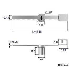 Sliding Glass Door Ratchet Lock with Chrome Finish – Keyed Alike, Fits 4-8mm Glass, Secure Showcase Display Case Lock for Cabinets, Retail Stores & Home Use - 2 Pack