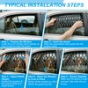 Sunnymove 2 Pcs Car Truck Window Pet Gate, Extendable Car