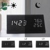 ThreeH Digital Alarm Clock with Wooden Electronic LED Display 3
