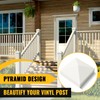 VIVIDA 4" x 4" Fence Post Caps, Pyramid PVC Vinyl