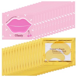 Yishifa 30 Pairs Lip Mask & Eye Mask,24K Gold Gel Under Eye Patches for Puffy Eyes & Dark Circles,Chapstick Bulk,Anti Wrinkle Patches for Lip,Bachelorette Party Favors,Bulk Gifts,Valentines Day Gifts