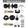 Lanwandeng (4 Sets) All Keyed Same Entry Knobs&Single Cylinder Deadbolt