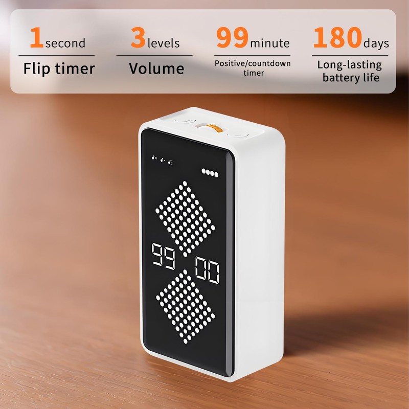 Qumox F8 Hourglass Gravity Timer – Digital Flip Countdown &