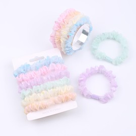Satin Scrunchies for Women & Girls Soft Hair Ties non-hair-damaging hairband (Bright colors A)