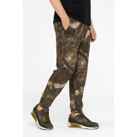 Realtree APX Camouflage Joggers Polyester Performance Unisex Hunting Pants - Back Zipper Pocket | Moisture Wicking & UPF 30 (US, Alpha, Small, Regular, Regular, Realtree APX Polyester)