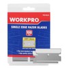 WORKPRO 100-Pack Single Razor Edge Blades, Industrial Scraper Razor Blades,