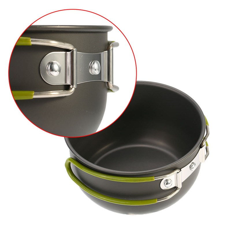 Compact Aluminium Alloy Pot Set Foldable Handgrip with Storage Bag
