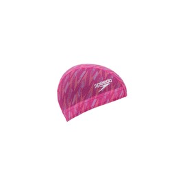 Speedo SE12403 Swim Cap, Boom Flow Mesh Cap, Lemon/Pink, Large