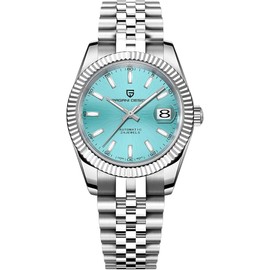 Pagani Design PD1645 Men's Automatic Watch 42 mm - Japanese Movement, Date Display, Sapphire Glass, 100 m Waterproof, Luminescence, Sports Business Men's Watch, sky blue, Bracelet