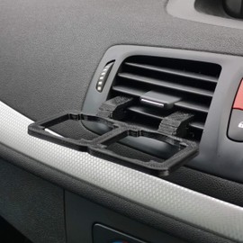 Car Sauce Holder for French Fries Fast Food (Double, Black)