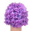 Medifier Women's Vintage Floral Leaf Retro Swimming Cap, purple