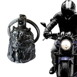 GGUFAY Motorcycle Lucky Bell with Guardian Bell Design - Biker Bell Guardian Angel Pendant for Motorcycle, Keychain & Gifts