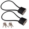 Pack of 2 Cable Lock with Key, Small Cable Lock