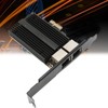 PCIe Network Card 2.5Gbps Dual Port Gold Plated Pin Aluminium
