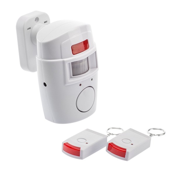 KOBERT GOODS Drahtloser Hausalarm mit Bewegungs-Erkennung mit 2 Infrarot-Fernbedienungen 8m