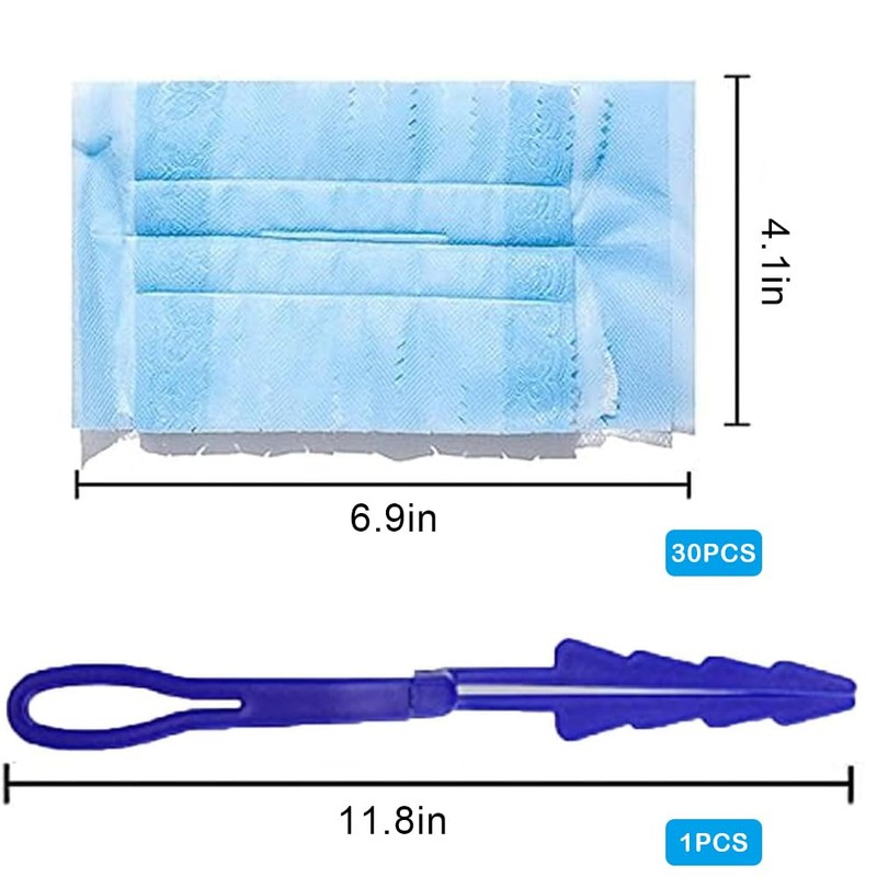 30PCS Fluffy Duster Refills, Dust Magnet Refill with 1 Handle,