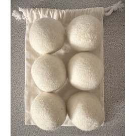 Unbranded New Zealand 100% Wool Dryer Balls (6) All Natural Fabric Softener Eco Friendly