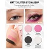Lidschatten-Palette, 9 Farben, Smoky Grau, Glitzer & Matt, langanhaltend, wasserfest,