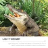 ABOOFAN Floating Crocodile Head Ornament Realistic Pond Decor for Pool