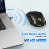 AooKoNi Ergonomic 2.4 GHz Wireless Optical Mouse, 800/1200/1600/ Adjustable DPI