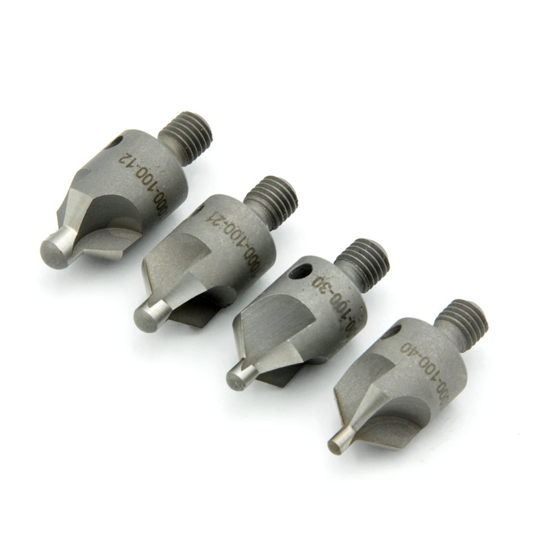 4 Piece 100 Degree Countersink Bit Set, #12, #21, #30,