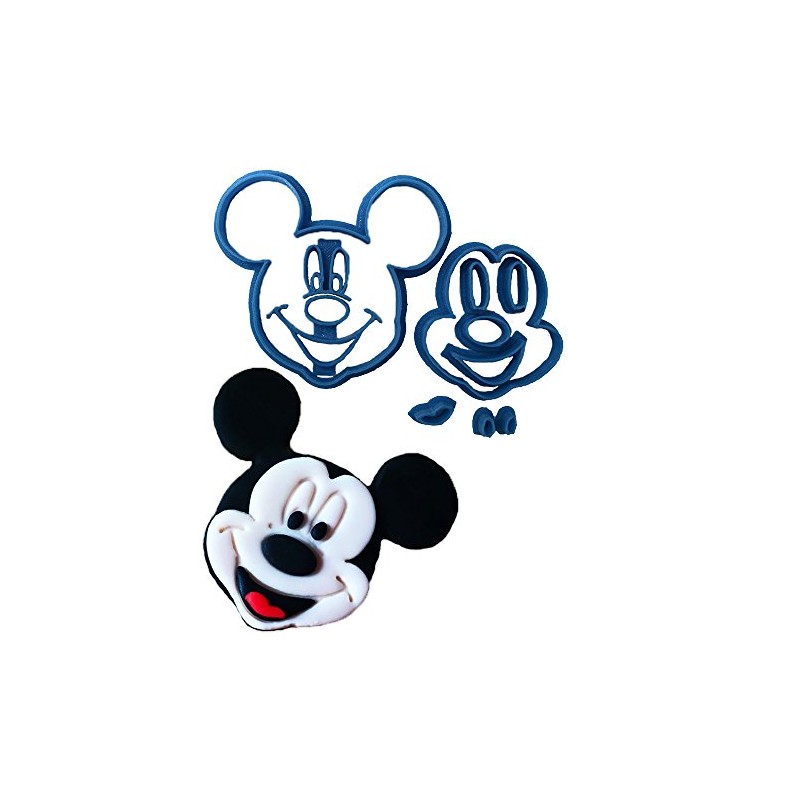 Cuticuter Mickey Cara Fondant Cutter, Blue, 8 x 7 x