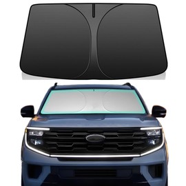 Windshield Sun Shade for 2018-2025 Ford Expedition Foldable Car Front Window Sunshade Accessories 240 T Sun Visor Protector Reflective Cover Block UV Rays & Sun Heat