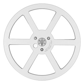 1/4 7 Inch Empty Tape Reel Professional Aluminum Alloy 6 Holes Open Reel Sound Tape Takeup Reel for Opening Machine Part Silver