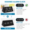 Kogonee Wooden Digital Alarm Clock, 0-100% Dimmer, 2 Alarm Settings,