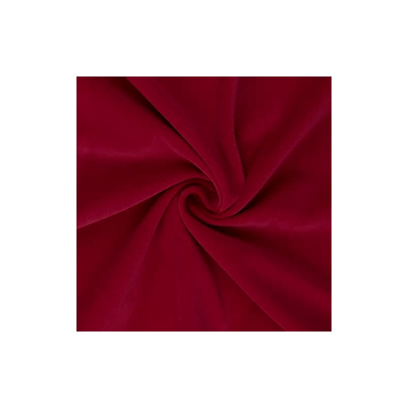 Mook Fabrics Velveteen Solid, Cranberry Cut by The Yard