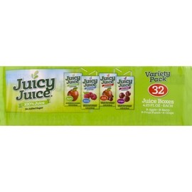 Juicy Juice 100% Juice, Variety Pack, 4.23 Fl Oz, 32 Count (1 Pack)