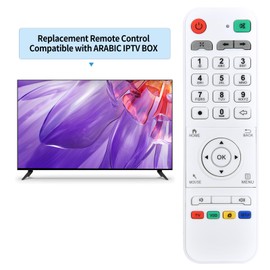 TCNOUMT Replace Remote Control fit for LOOL Loolbox IPTV Box GREAT BEE IPTV and MODEL 5 OR 6 Arabic Box Accessories, White